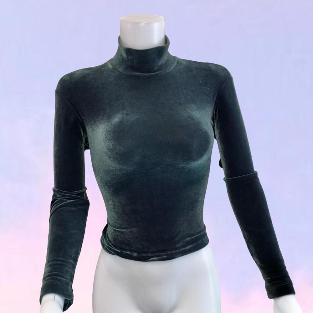 Vintage 90s y2k velvet turtleneck BCBG PARIS